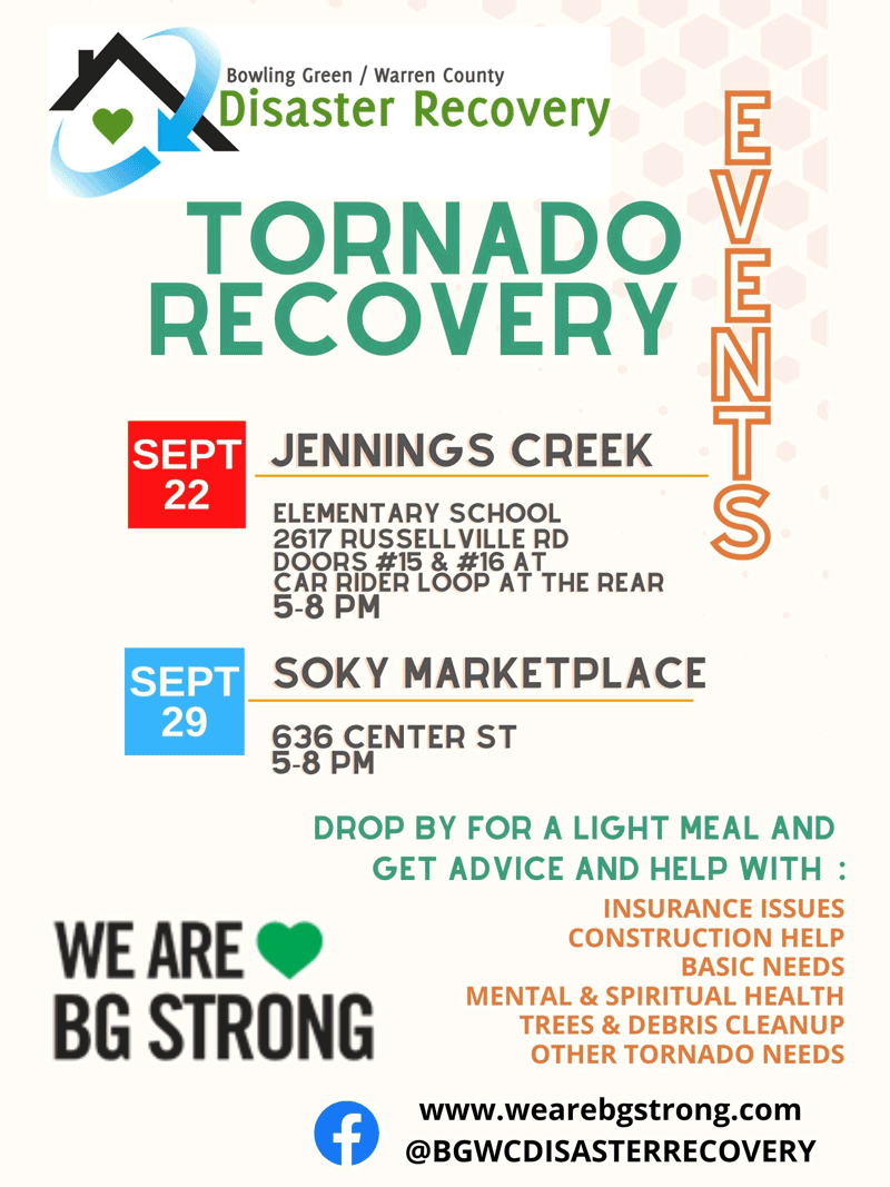 Tornado Recovery events sept 2022